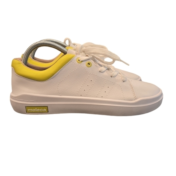 MOLECA WHITE AND YELLOW SNEAKERS. SIZE 9 - Picture 2 of 9